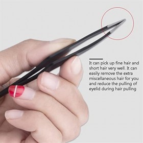Pince à épiler professionnelle en acier inoxydable à pointe inclinée pour épilation des sourcils, outil de maquillage utile, 