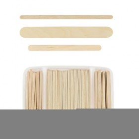Beautélive Spatule en Bois Boîte de 400 pièces 3 tailles Spatule en Bois Boîte de 400 pièces 3 tailles