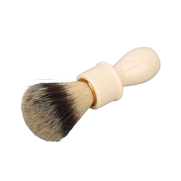 Blaireau de Rasage pour Hommes, Brosse Moussante pour Barbe à Cheveux Doux avec Fibres Synthétiques, Poils Doux et Légers, Mo