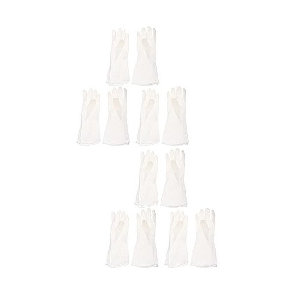 Mobestech 3 Paires De Gants De Teinture De Cheveux Gants En Caoutchouc De Cuisine Gants De Ménage En Plastique Gants De Sécur