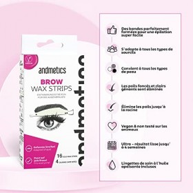 Andmetics Brow Wax Strips Women&nbsp;–&nbsp;Patented Eyebrow Cold , 20 Unité Lot De 1 