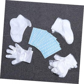 Healvian Gants De Spa Jetables 400 Pièces Gants Jetables Gants Uniques Couvre-Pieds Jetables Anti-Fissures Ensemble De Pédicu