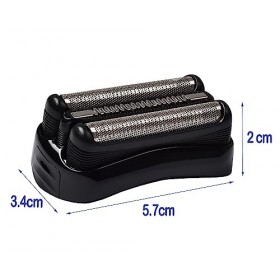 MPEIPILA Tête de Rasoir 21B pour Braun Séries 3, Grille Rasoir Électriques Compatibile Serie 3, 300S,310S,320S,340S,3010,3020