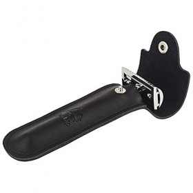 River Lake Étui de protection en cuir véritable pour rasoir de sécurité à double lame, pochette de voyage, coque de protectio