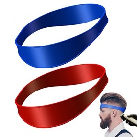 Lot de 2 pochoirs de rasage et guide de coupe de cheveux - Bandes incurvées en silicone - Idéal pour créer des guides de déco