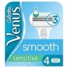 Venus Smooth Sensitive, Lames de Rasoir Jetables Femme, Pack de 4 Lames de Recharges [OFFICIEL]