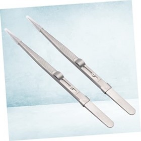 FRCOLOR 2 Pièces Pince À Épiler Coudée En Acier Inoxydable Pince À Épiler En Acier Inoxydable Droite En Acier Inoxydable Bijo