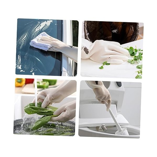 ULTECHNOVO 1 Paire De Gants En Latex Gants De Vaisselle Gants De Cuisine En Caoutchouc Gants De Ménage Gants De Cuisine Fins 