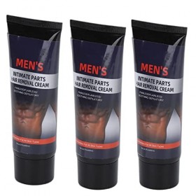 Crème Dépilatoire Douce et Indolore pour Hommes, Inhibe la Croissance des Cheveux, 3 Pièces de Crème Dépilatoire de 60 Ml
