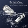 Mini Rasoir électrique Portable de Voyage Tondeuse à BarbeFil Rasoir Rechargeable avec Tête Magnétique pour un Rasage Doux et