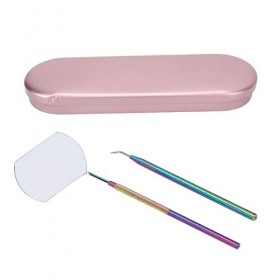 Ensemble De Pinces à épiler Pour Extensions De Cils, Poignée Moletée En Acier Inoxydable, Miroir En Verre Détachable, Pince à