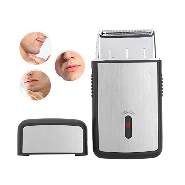 Rasoir électrique, Mini Tondeuse à Barbe Professionnelle Rechargeable, Kit de Toilettage étanche, Tondeuse avec Tête de Massa