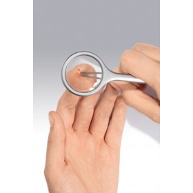 Wedo Trizette Pince à épiler avec loupe LED + étui individuel Argent