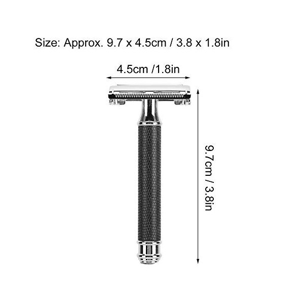 Rasoirs pour Homme, Lavable and Manuel Rasoir de Sécurité, pour Homme Safety Razor pour Visage et Corps, Tondeuse à Barbe Dom