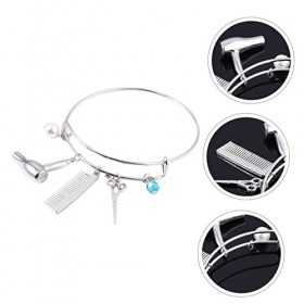 FRCOLOR Lot de 2 bracelets à peignes ciseaux pour femme - Cadeau de Noël - Bracelet pour femme - Bracelet extensible - Bracel