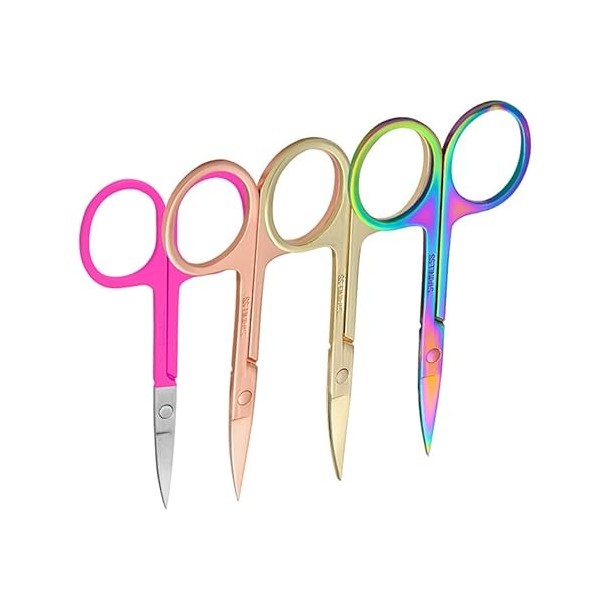 Beaupretty 4 Pièces Ciseaux À Sourcils Pour Femmes Ciseaux Santé Et Beauté Ciseaux À Moustache Pour Hommes Petits Ciseaux Pro