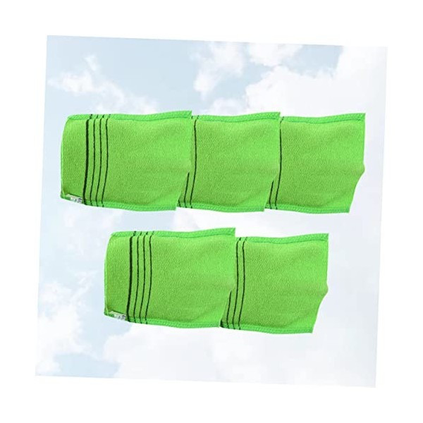 FRCOLOR Lot de 5 gants de bain - Gant de toilette pour le dos - Serviette de nettoyage pour le corps - Accessoire de bain - L