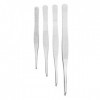 POPETPOP Lot De 4 Pinces À Épiler Avec Dents Pour Extensions De Cils Pincettes À Pointe Droite Pincettes De Jardin Quotidienn