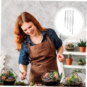 POPETPOP Lot De 4 Pinces À Épiler Avec Dents Pour Extensions De Cils Pincettes À Pointe Droite Pincettes De Jardin Quotidienn