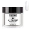 Lofuanna Poudre à Tremper pour Ongles,30g Noir Dipping Powder Manucure pour Ongles Français Kits,Pas Besoin de Lampe à Ongles