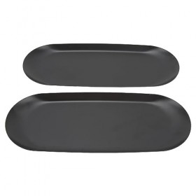 Lot de 2 Plateaux à Outils pour Bougies Parfumées, Briquet à Bougie Noir pour Plateaux de Service, Plat de Rangement pour Ser