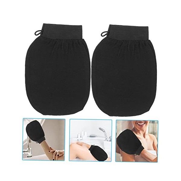 FOMIYES 4 Pièces Gants Exfoliants Gants De Massage Gants De Gommage Pour Le Corps Gant De Luffa Gants De Nettoyage En Profond