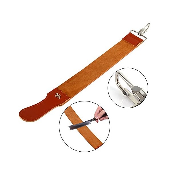 Aiguiseur Couteaux, Cuir Courroie De Barbier Droit Rasoir Pliable Couteau Rasoir Aiguiseur Ceinture Pliant Couteau Rasage Aig