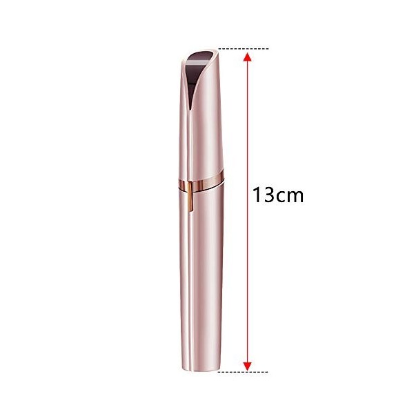 XUBX Tondeuse à Sourcils, Épilateur au fil de rasage compact électrique Indolore femmes, USB Rechargeable, lumière LED, Eyebr