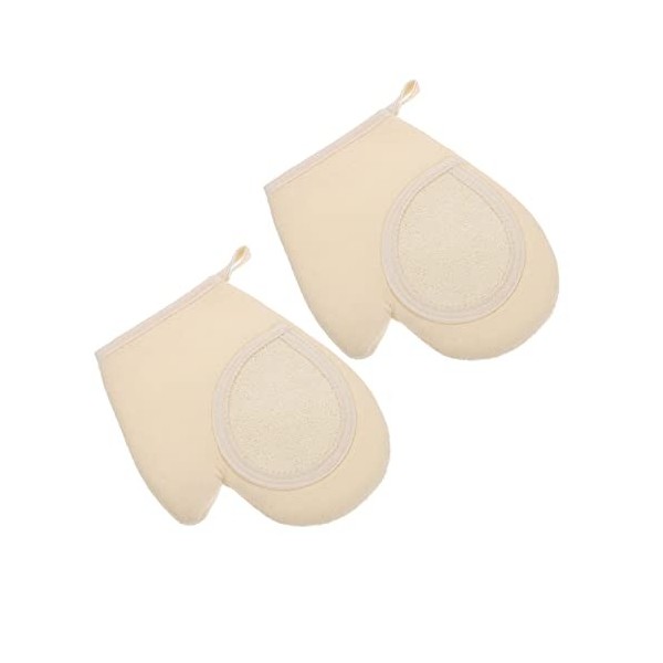 minkissy 2 Pièces Serviette De Bain Gants Femmes Glives Corps Gommage Gant Nature Gant De Bain Gants De Douche Femmes Bain Do