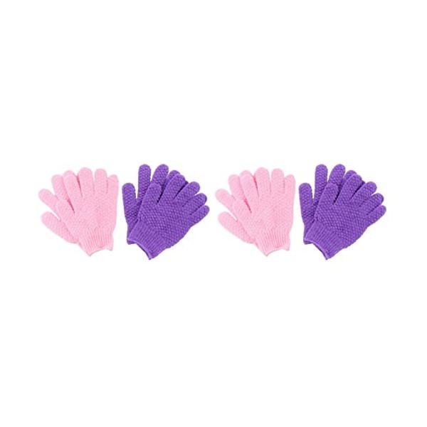 minkissy 8 Pièces Gants De Gommage De Bain Épurateurs De Bain Serviette Exfoliante Dissolvant De Peau Morte Gants DÉpurateur