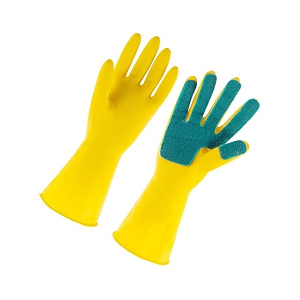 SOLUSTRE 1 Paire De Gants En Latex Gants De Cuisine Gants De Jardinage Gants De Ménage Gants Résistants À LHuile Gants De Ta