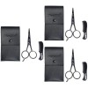 Healifty 3 Pièces 1 Ensemble Ciseaux à Moustache Ciseaux De Coiffure Ciseaux De Coupe De Cheveux Ciseaux Pour Tailler La Barb