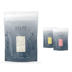 Perles de cire à épiler 1kg SELAS. Au choix, pour toutes les zones et tous les types de peau, en particulier les peaux sensib