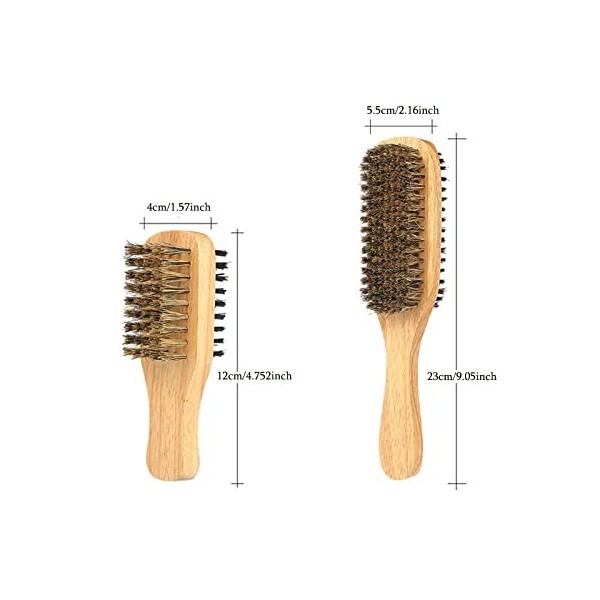 Brosse à Barbe Et Moustache Brosse à Barbe Double Face Brosse Plaquante Cheveux Antistatique Brosse à Barbe Brosse à Cheveux 