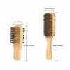 Brosse à Barbe Et Moustache Brosse à Barbe Double Face Brosse Plaquante Cheveux Antistatique Brosse à Barbe Brosse à Cheveux 