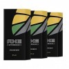 3 x après-rasage pour hommes Axe Wild Aftershave avec Mojito vert et bois de cèdre 100 ml chacun