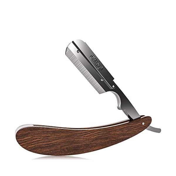 Rasoir BartZart à lames interchangeables System I Rasoir Premium avec manche en bois incl. Etui I rasoir pour homme I Razor