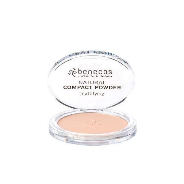 benecos - natural beauty Natural Cosmetics - Poudre Compacte - Pressée - Mat - Vegan - Porcelaine