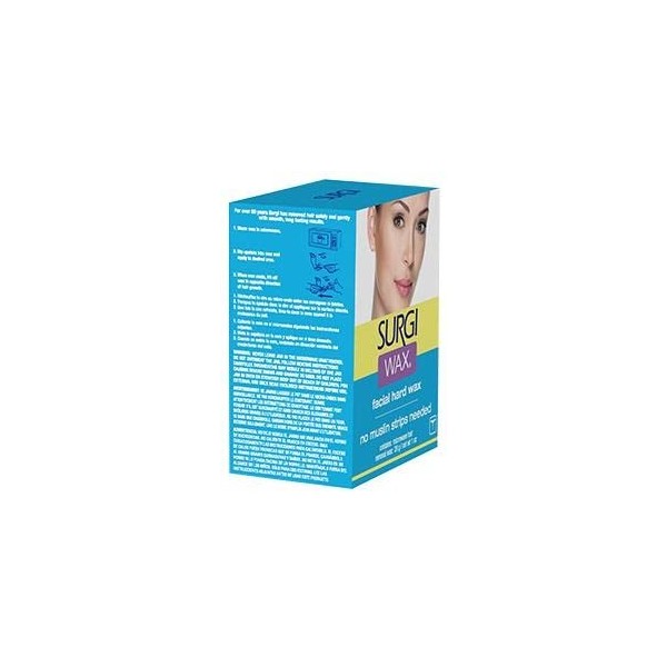 Surgi Wax Cire dure pour le visage pour femme – Cire pour tout le visage – Lèvre supérieure, menton, sourcils, joues et plus 