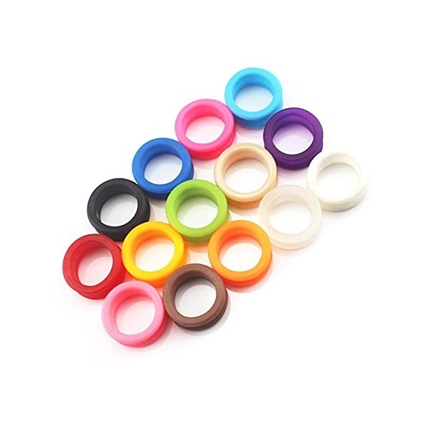 YYCFB Lot de 50 anneaux de doigts en silicone pour chaque paire de ciseaux - Pour couper les cheveux - Accessoires de coiffur