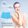 minkissy 4 Pièces Gants De Bain Serviettes De Nettoyage Pour Le Corps Gants De Douche Exfoliants Gants Exfoliants Pour Le Cor