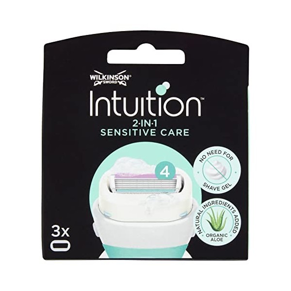 Wilkinson Sword Intuition Sensitive Lames de rasoir pour femme, Pack de 3