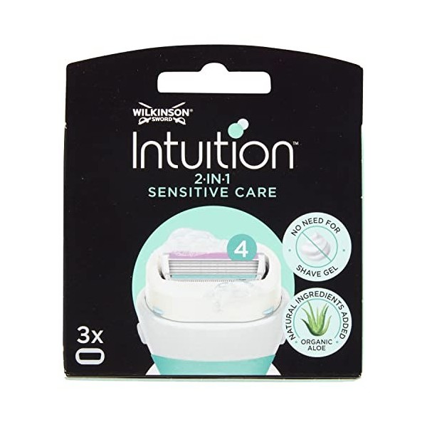 Wilkinson Sword Intuition Sensitive Lames de rasoir pour femme, Pack de 3