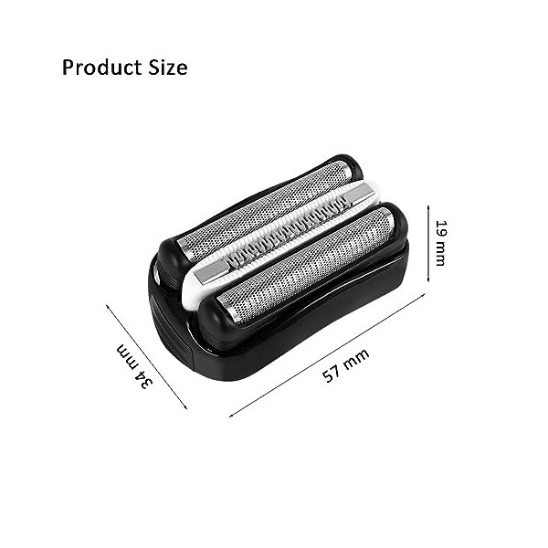 Tête de Rechange pour Rasoir électrique, Compatible avec Braun 3 Series 300S/301S/310S/3020S/3030S/3040S/3080S/3050CC/3090CC,