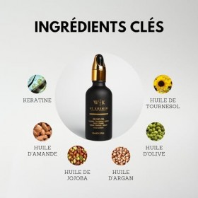 Huile Barbe Kératine & 5 Huiles 50mL - Nourrit Renforce et Adoucit - Parfum Frais - Tout Type de Barbe