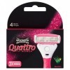 Lames de rasoir Wilkinson Sword Quattro pour femme avec Aloe & Vit. E, 3 lames