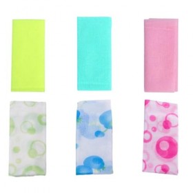 FOMIYES 6 Pièces Brosse À Récurer Le Gant De Toilette Douche Serviette À Récurer Serviettes De Salle De Bain Tissu Exfoliant 