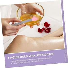 POPETPOP 4 Pièces Spatule De Cire En Silicone Outils Pro Grattoir À Gâteau De Cire Pour Épilation Applicateur De Cire Spatule