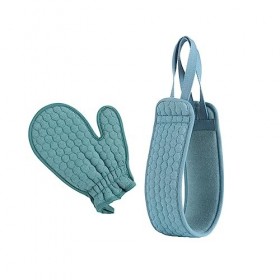 FRCOLOR Lot de 2 serviettes de massage pour le corps - Gants de gommage pour le corps - Gants de peau morte - Gants pour exfo