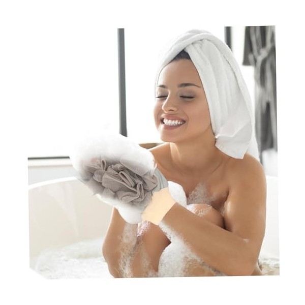 FRCOLOR Lot de 2 gants de toilette pour la douche - Pour la douche - Exfoliant pour le dos - Pour la salle de bain - Accessoi
